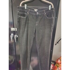 Eileen Fisher Black faded Woman's Jeans Sz 12 100% Organic